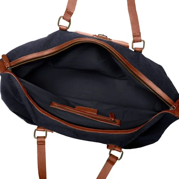 DRAKENSBERG Travel bag Sam Navy Bluehandmade vintage weekender